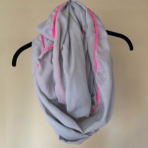 Hollister Infinity Scarf with Pink Trim